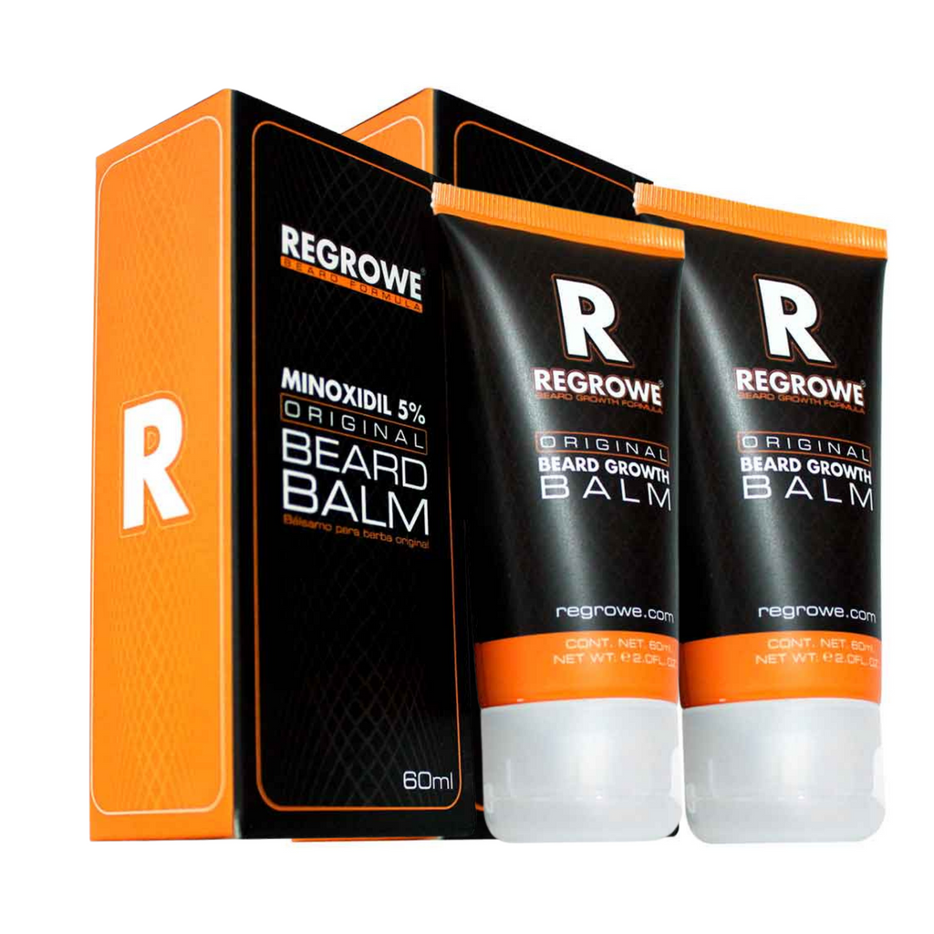 2x Kit Bálsamo para el Crecimiento de Barba y Bigote con Minoxidil 5% / 60ml -Regrowe