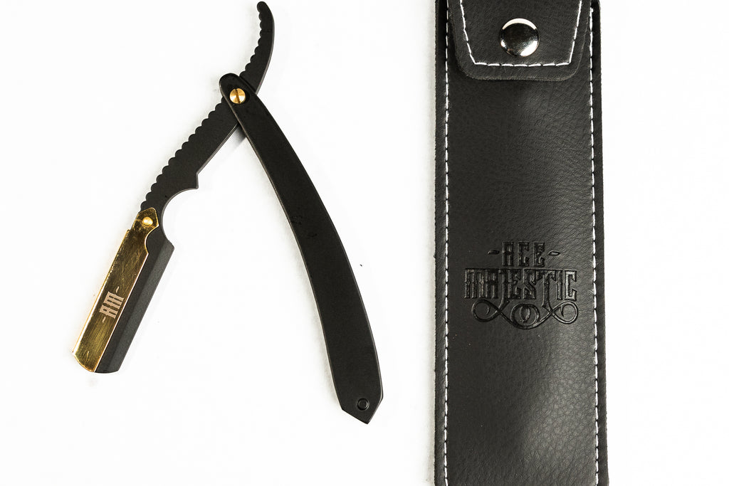 Porta Navajas Negro Clip Dorado - Ace Majestic