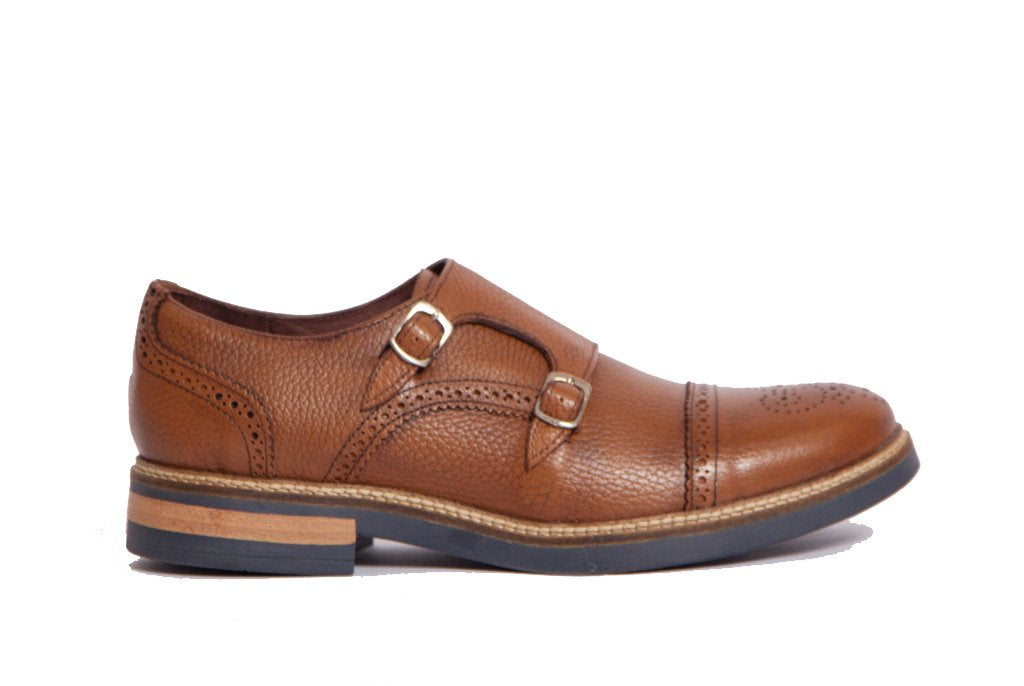 Viceversa - Zapato Monk Strap Miel - ViceversaOriginal
