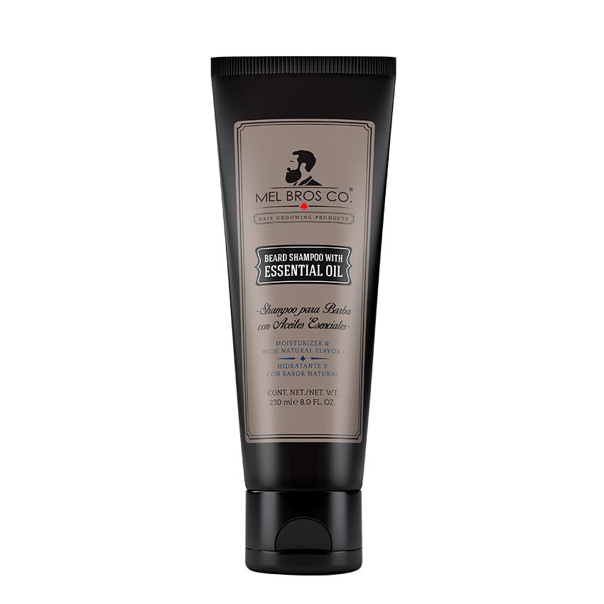 Shampoo para Barba con Aceites Esenciales – Aceites de Maderas por Mel Bros Co.